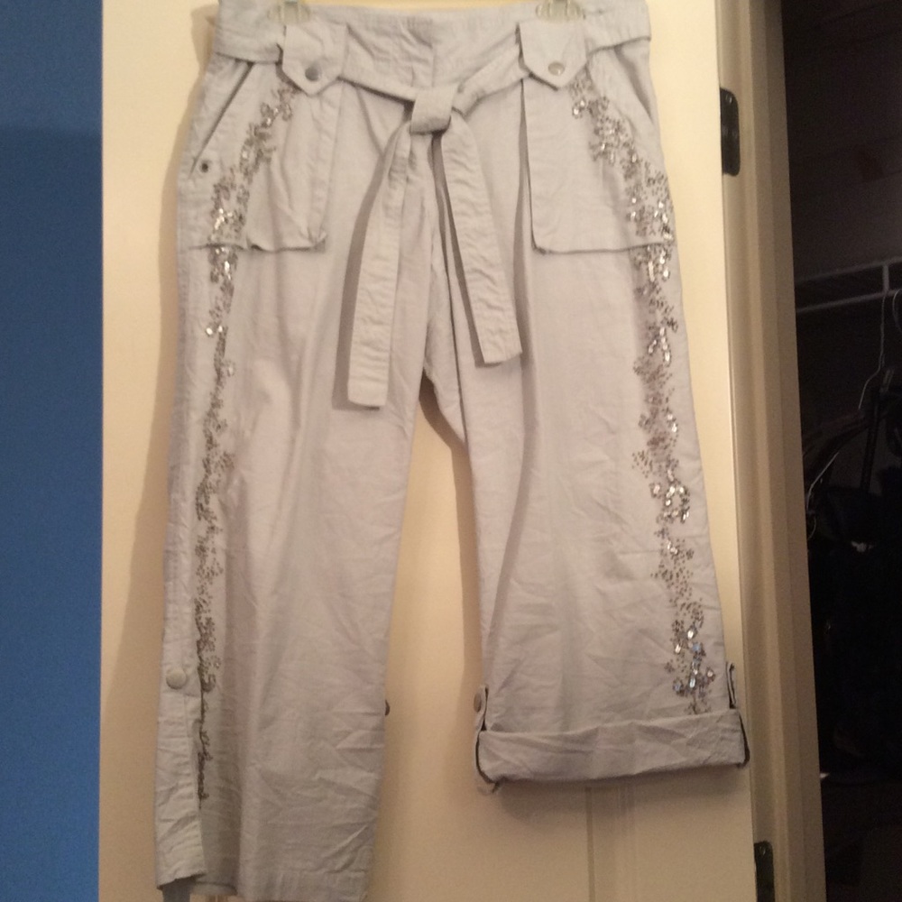 Embellished crop pants